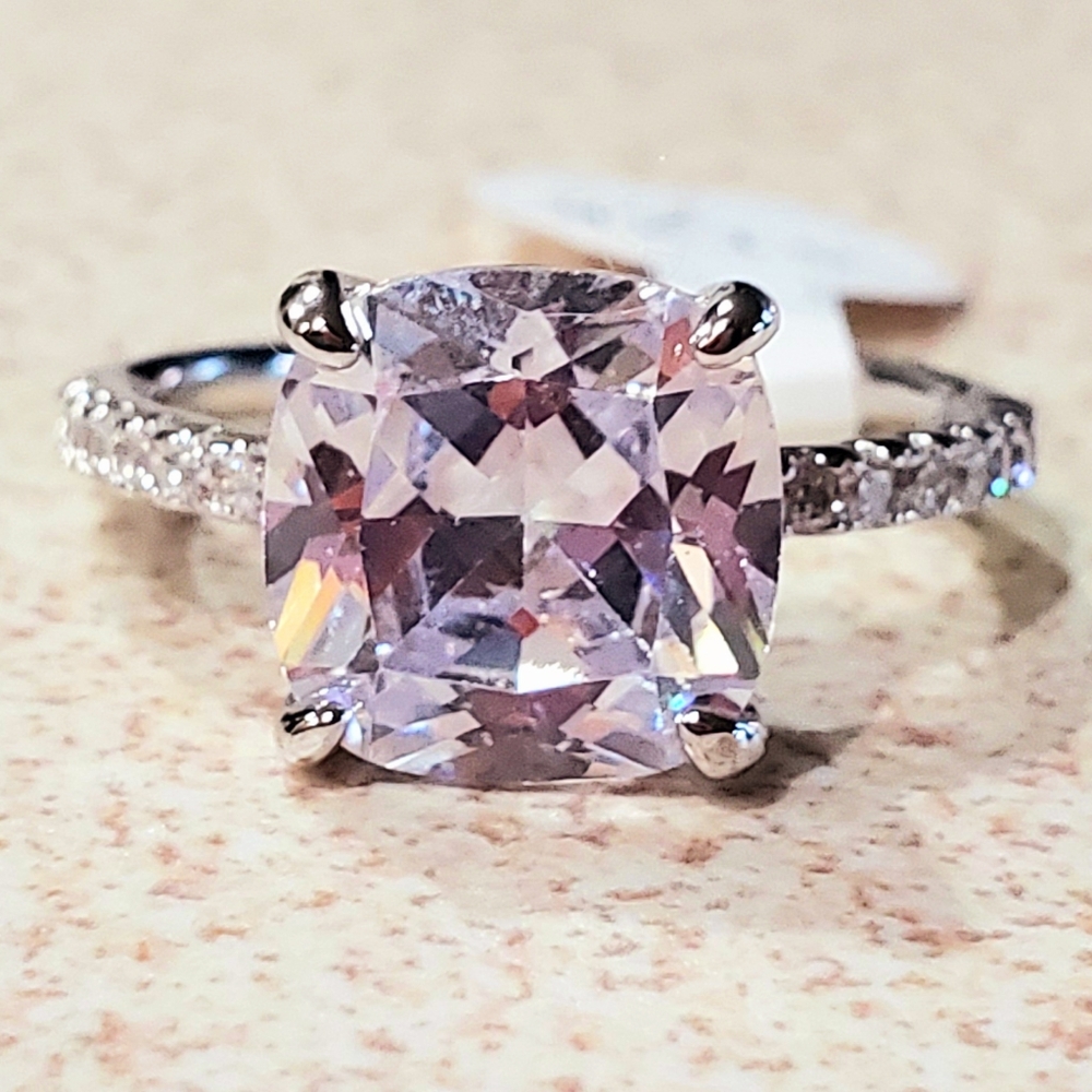 ‼SALE‼925 silver 3ct Cushion Cut Engagement Ring